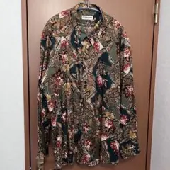 柄シャツ メンズ レディース ユニセックス 花柄 ボタニカル 総柄 シャツ