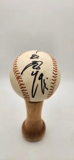 巨人　長嶋茂雄サインボール　木製バット型スタンド