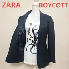 ZARA BOYCOTT 2点セット ジャケット Tシャツ M レオパード 刺繍