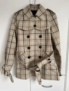 COACH トレンチコート チェック柄 ベルト付き