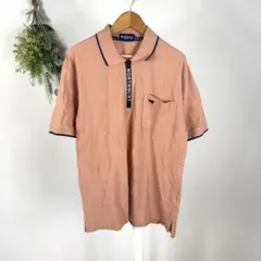 T1069 ノースベリー　ポロシャツ　くすみピンク　半袖　お買い得　M 綿