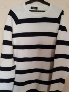 ZARA・ボーダーコットンニット