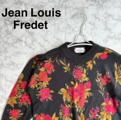 Jean Louis fredet 花柄 ニット プルオーバー ユニセックス 赤