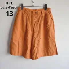 4914コートダジュール【13】リネンハーフパンツ　昭和レトロ　ショートフレア