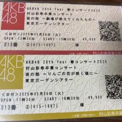 AKB48 村山彩希卒業コンサート 記念チケット2枚セット