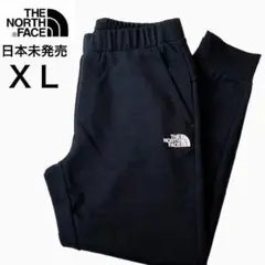 【新品未使用】大人気ザノースフェイス★メンズジョガーパンツ刺繍ロゴ黒ブラックXL