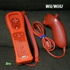 Nintendo Wii WiiU用リモコンプラス ヌンチャク セット(レッド)