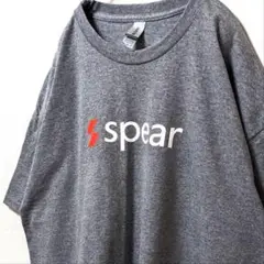ギルダン スペア spear ロゴ Tシャツ グレー 灰色 XL 古着