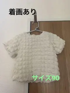 ポコポコ　ホワイト　トップス　90 tシャツ