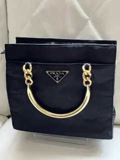 PRADA プラダ バッグ ハンドバッグ ヴィンテージバッグ ゴールドハンドル
