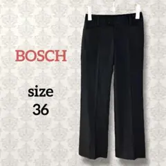 ボッシュ【36】センタープレススラックス ローライズ ブラック ビジネス 伸縮性