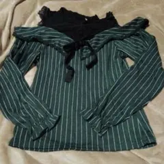 axes femme POETIQUE アクシーズ オフショル ストライプ