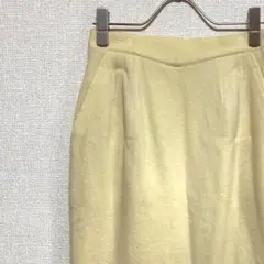 MELS ひざ丈スカート タイト ポケット付き 毛100% スリット 裏地付き