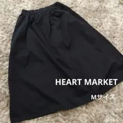 HEART MARKET❀Mサイズ 黒 フレアスカート ウエストゴム