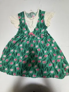 ★美品 ムージョンジョン 半袖ワンピース 120★