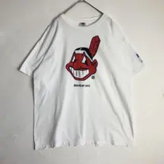 3589　MLB レッドスキンズ　ビッグプリント　Tシャツ　フルーツオブザルーム
