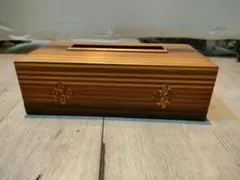 寄木細工　ティッシュケース　アンティーク　木製