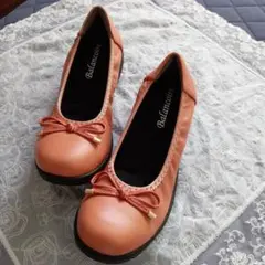 Balancior オレンジ 軽量パンプス 羊革 23cm