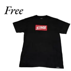 大きいサイズ‼️JETPAK ロゴ入り 黒 Tシャツ フリーサイズ ブラック