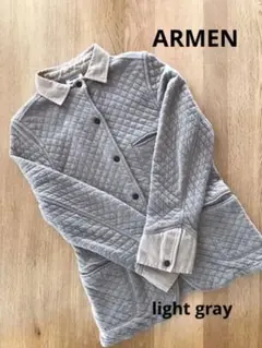 アーメン ARMEN コットン キルティングジャケット グレー