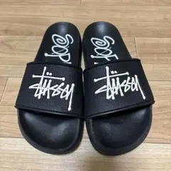 Stussy ステューシー　ブラック シャワーサンダル　26
