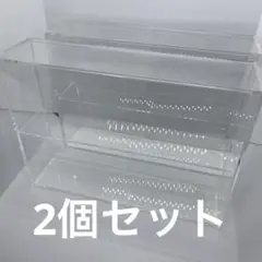 アクリルコレクションスタンド引き扉付き 大 2点セット