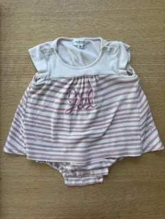 JILL STUART ピンクストライプロンパース 70