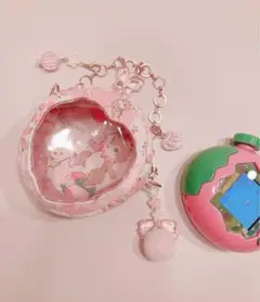 たまごっちパラダイスポーチ　ケースカバー　夢かわアクセサリーセット　ハンドメイド