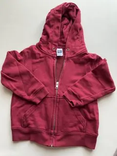 Jellan バーガンディ ジップアップフーディ 110