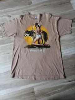 Guam, U.S.A. 女性 狼 オオカミ Tシャツ Mサイズ AAA 古着