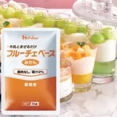 新品！ ハウス食品 フルーチェベース みかん 1kg 業務用 30~35食分②