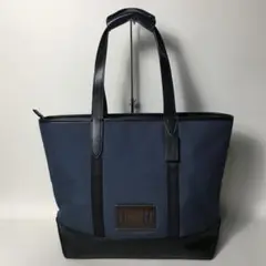 2506-321｜コーチ トートバッグ ブラック ネイビー
