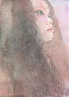真作　夭折の画家　加藤由衣作品　セット（肖像・花・抽象）