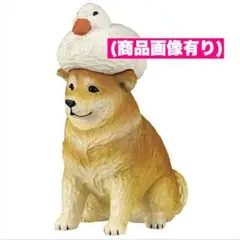 0-1☆ 柴犬　赤柴　あかねの木彫り　アヒルと犬　1種
