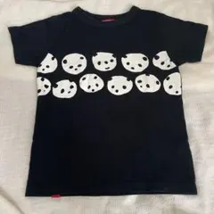 OJICO パンダ柄 Tシャツ 黒　8A