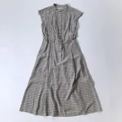 極美品ꕥマッキントッシュロンドン タンブラーチェックワンピース ピンタック M