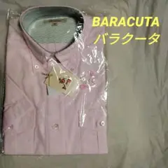 新品未使用品 Baracuta バラクータ 半袖ボタンダウンシャツ M ピンク