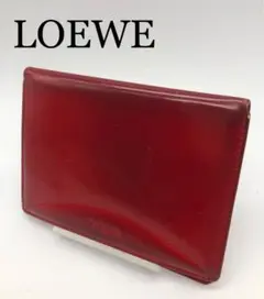 LOEWE ロエベ ブランド レッド パスケース 名刺入れ メンズ レディース