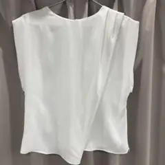 ZARA ザラ カットソー シャツ 白 EUR Ｌ ノースリーブ