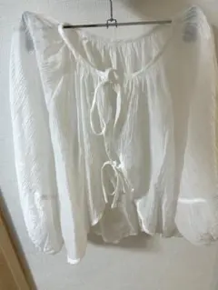 Ray Cassin ホワイト 7分丈ブラウス 美品
