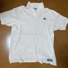 薄いピンクポロシャツ ACCロゴ XL