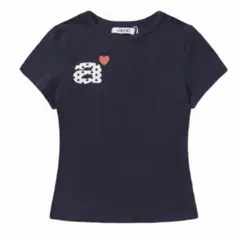 aeae ハートロゴTシャツ　ネイビー