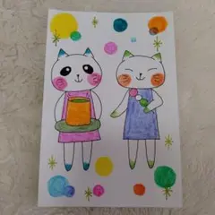 ここらでひと休み　手描きイラスト
