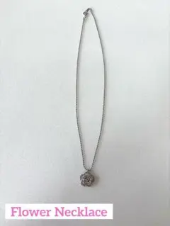 フラワーモチーフ ピンク ネックレス 22cm