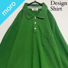 No.660 VINTAGE ヴィンテージ 古着 ハーフボタン ポロシャツ 緑