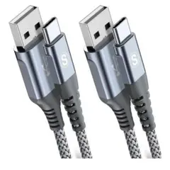 USB Type C ケーブル 2M/2本セット QC3.0対応 急速充電