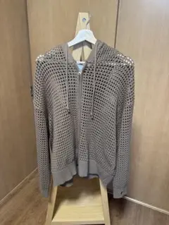 【Chikashitsu +】 メッシュパーカー　ブラウン