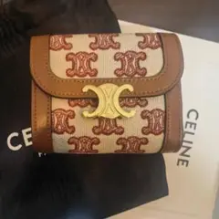 美品❤️CELINE セリーヌ トリオンフ スモールキャンバス財布 折り財布
