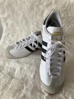 【超美品】廃盤品 adidasカントリーOG金ベロスニーカー　ホワイトブラック