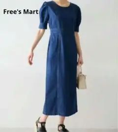 最終値下げ❗Free's Mart デニムワンピース　パフスリーブ　デニム　S